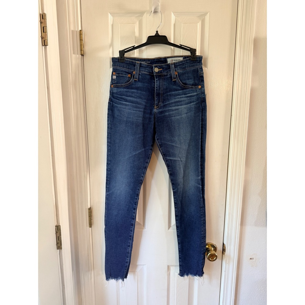 AG Adriano Goldschmied The Farrah Skinny Ankle Jeans Blue High Rise Size 28R